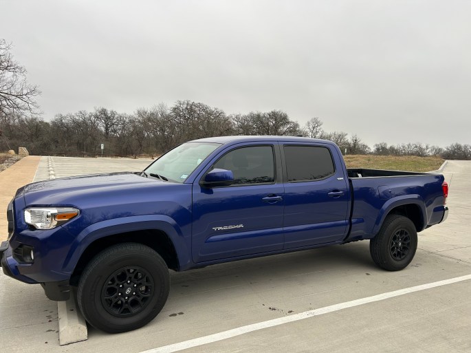Toyota Tacoma with 35% window tint side view