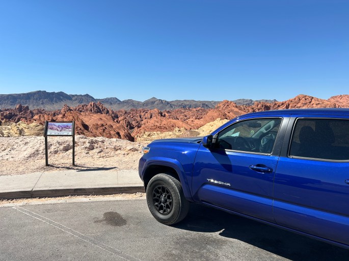 Toyota Tacoma at Fire Canyon in Valley of Fire State Park
