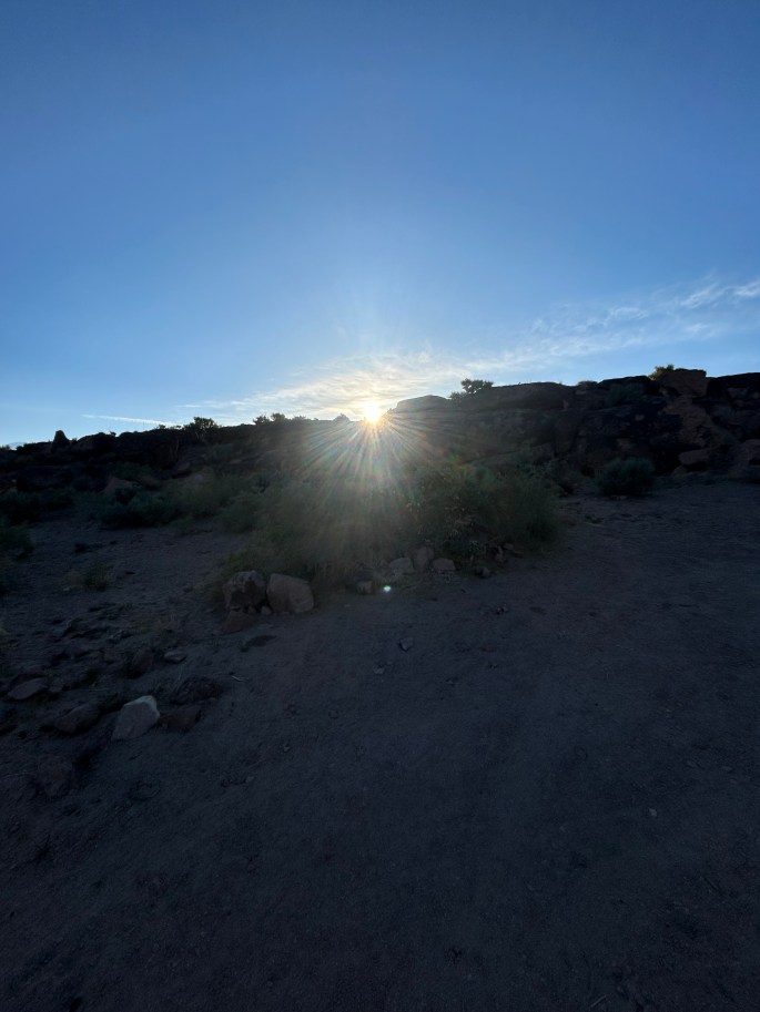 Sunrise at Volcanic Tablelands BLM camping